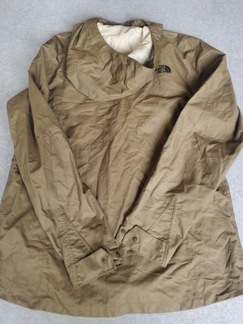 The North Face Womens Hooded Shell Jacket — Olive Brown